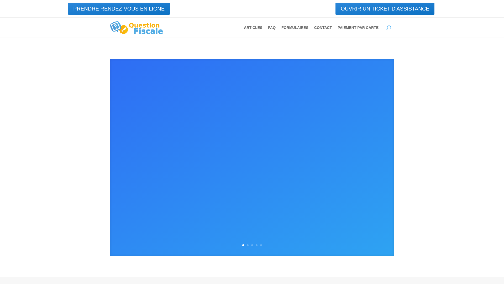 Capture d'écran de Site destiné à répondre à des questions fiscales d'entreprises ou de particuliers