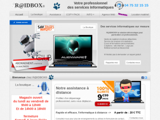 Raidbox est une société de services à la personne présente à Davézieux, et spécialisée dans les services informatiques  à domicile.