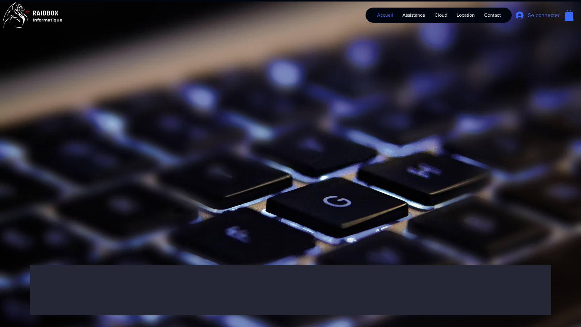 Capture d'écran de Raidbox est une société de services à la personne présente à Davézieux, et spécialisée dans les services informatiques  à domicile.