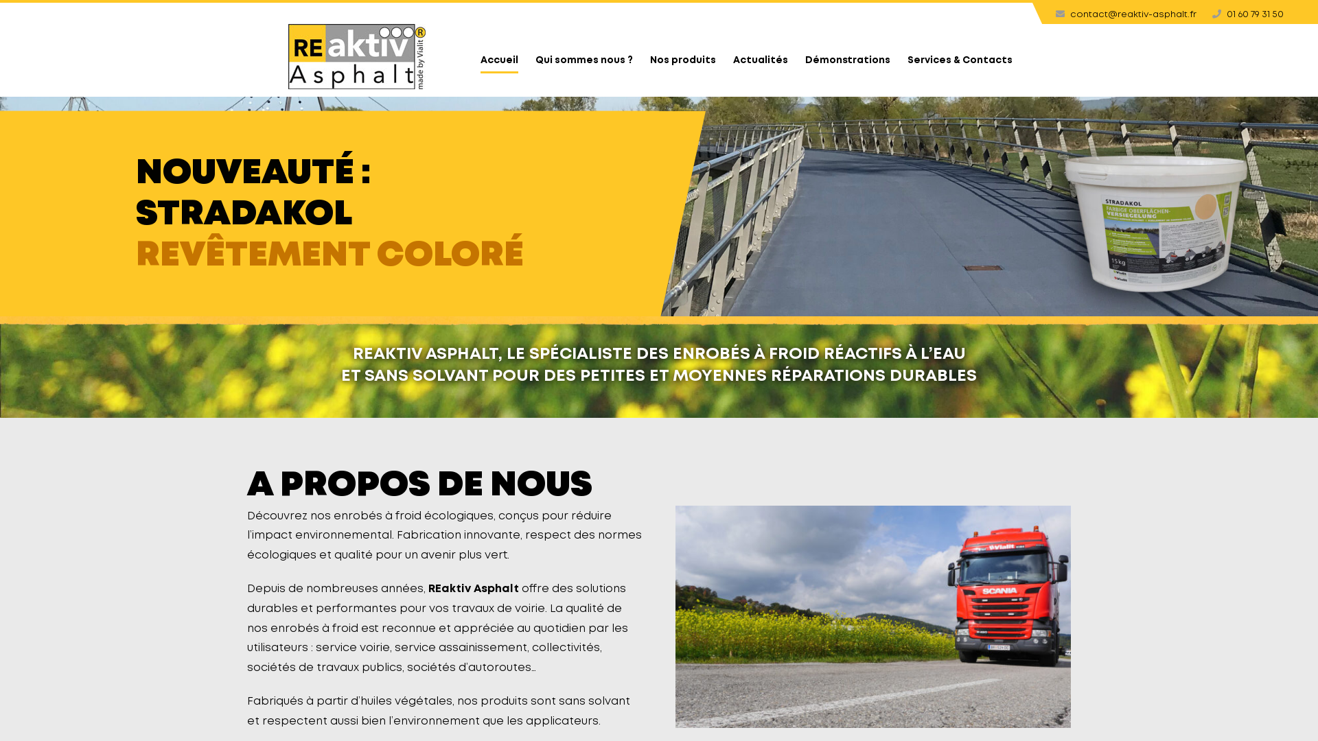 Capture d'écran de Spécialiste de l'enrobé et coulis bitumineux, destinés à la réparation des routes et nids de poule