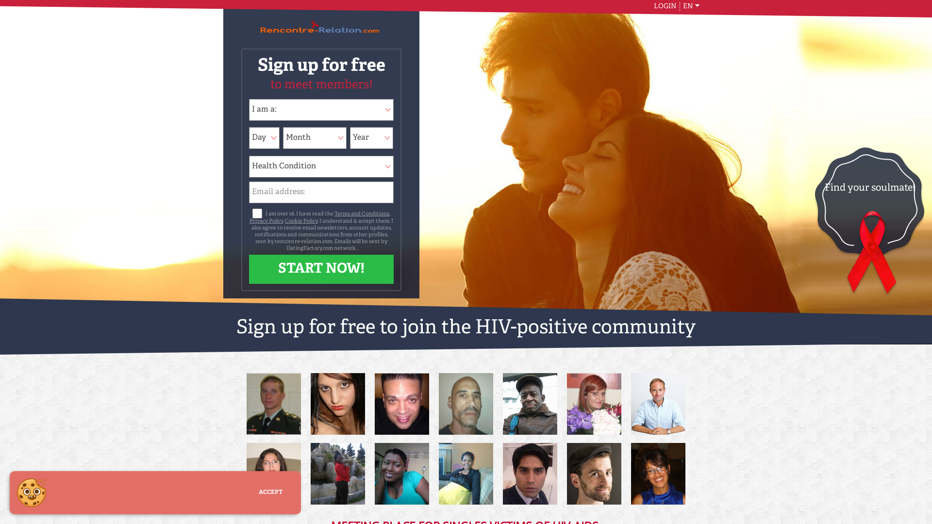 Capture d'écran de Rencontre gratuite pour séropositifs 