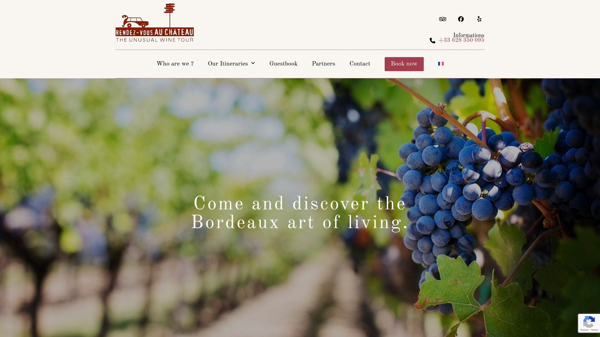 Capture d'écran de Private wine tours in Bordeaux.