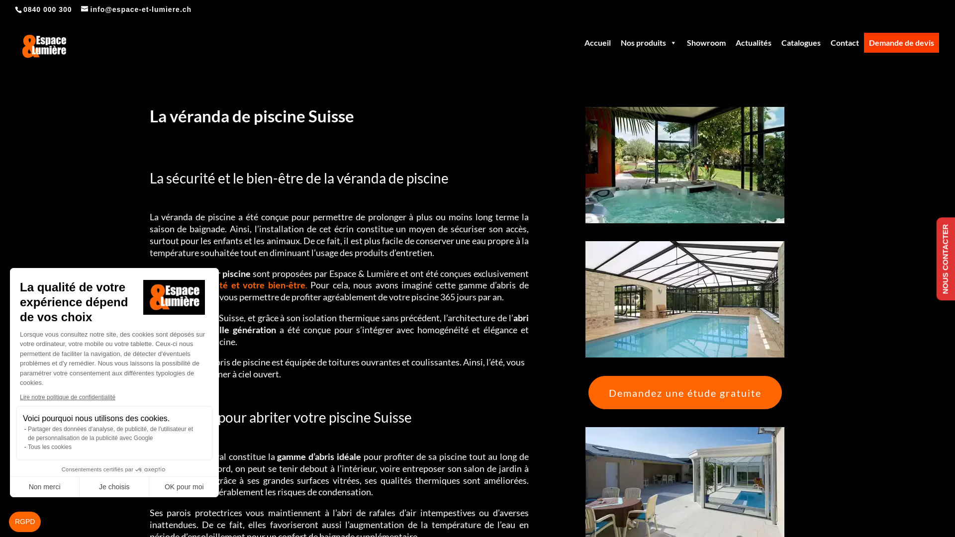 Capture d'écran de Abri et véranda de piscine