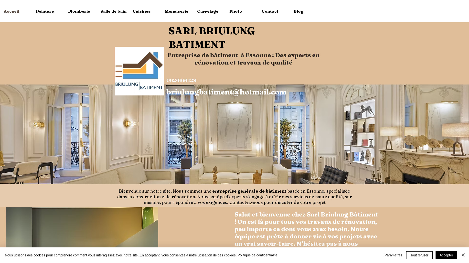 Capture d'écran de Entreprise de rénovation d'intérieure dans l'Essonne.
