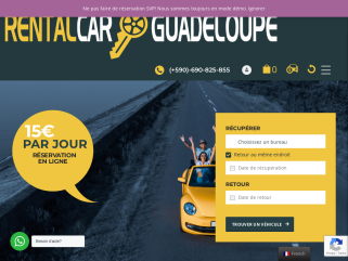 Location de voiture en Guadeloupe. 1 euro suffit pour la caution