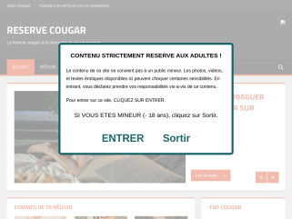 Reserve Cougar : site de rencontre pour femme mature à la recherche de jeunes hommes performants au lit