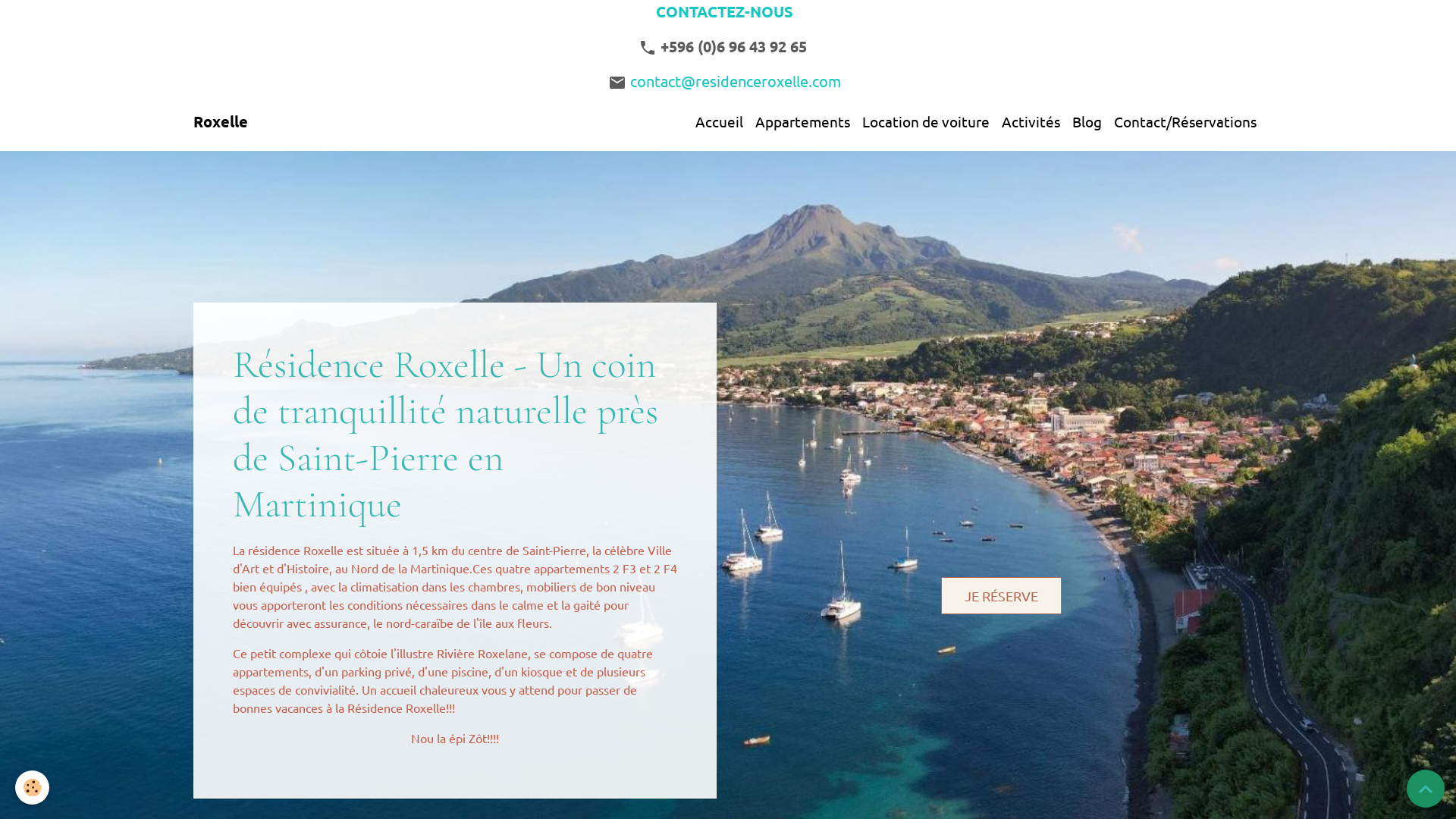 Capture d'écran de Location Martinique 
