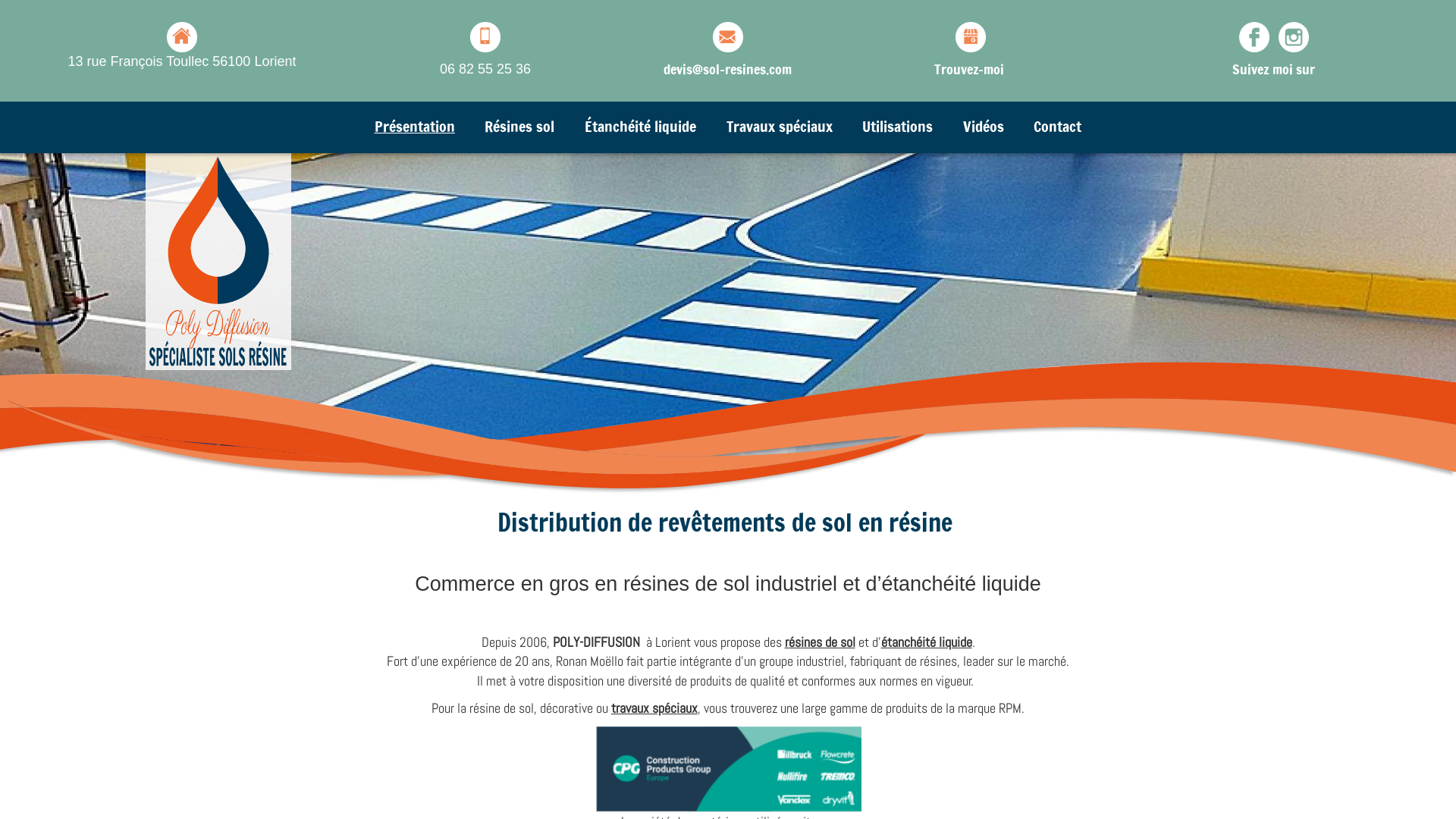 Capture d'écran de SOL RESINE POLYURETHANE ET METHACRYLATE / CIMENT VANDEX Une gamme étendue de résine de sols pour l'industrie et l'agroalimentaire. Epoxy, polyuréthane, méthacrylate, monile, ...