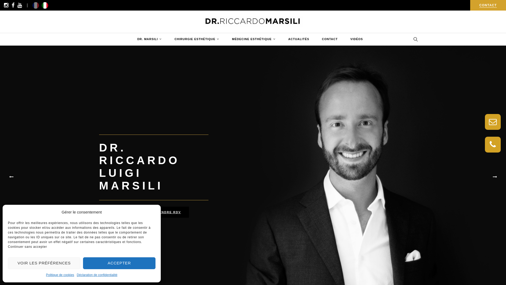 Capture d'écran de Chirurgien esthétique à Paris , Docteur Riccardo Marsili