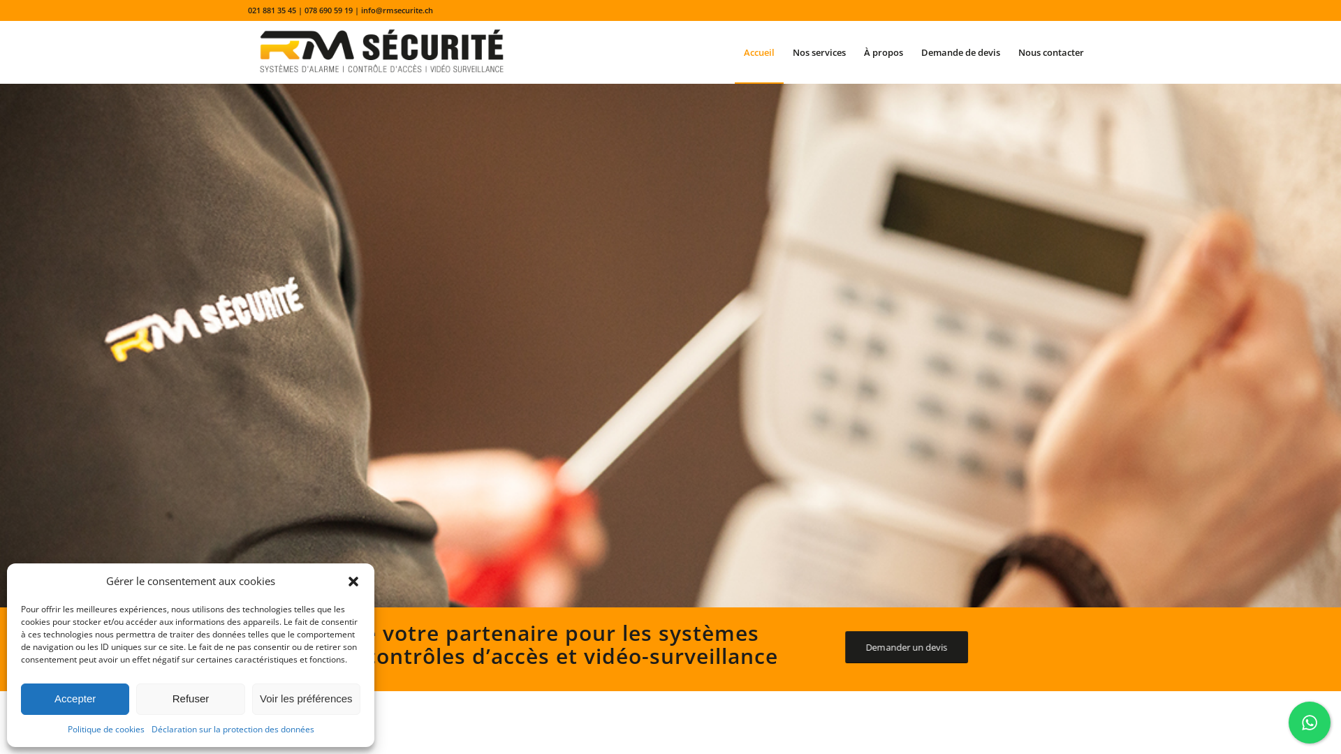 Capture d'écran de Vidéo surveillance, Alarmes, Contrôle d'accès, générateurs de fumées