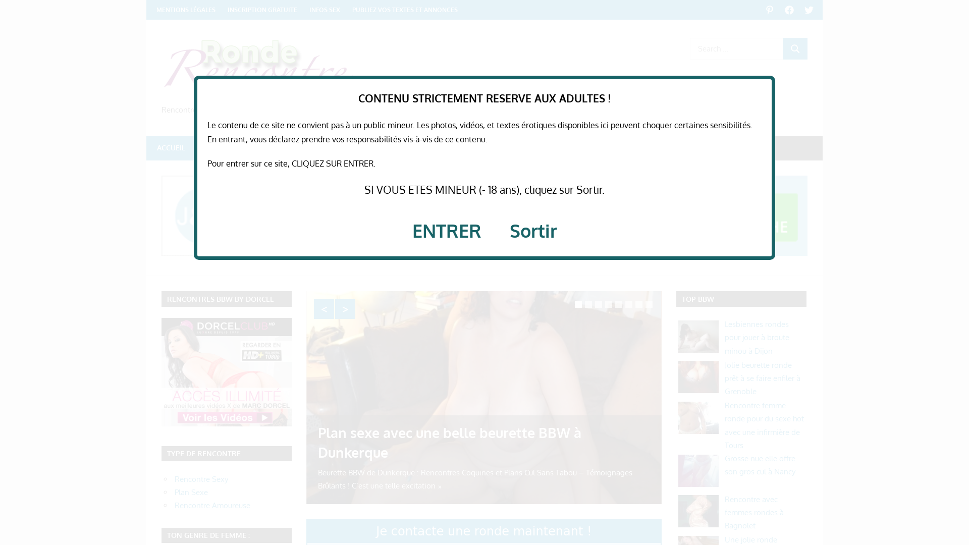 Capture d'écran de Rencontre avec des femmes rondes. Ronde rencontre le top pour rencontrer des femmes avec des rondeurs qui aimemt le sexe