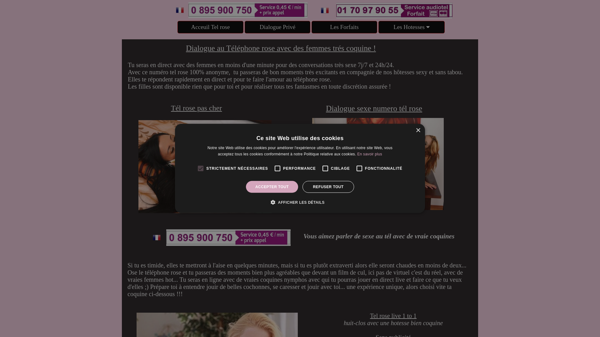 Capture d'écran de Rosetelephone sexe en direct au 08.92.16.02.42