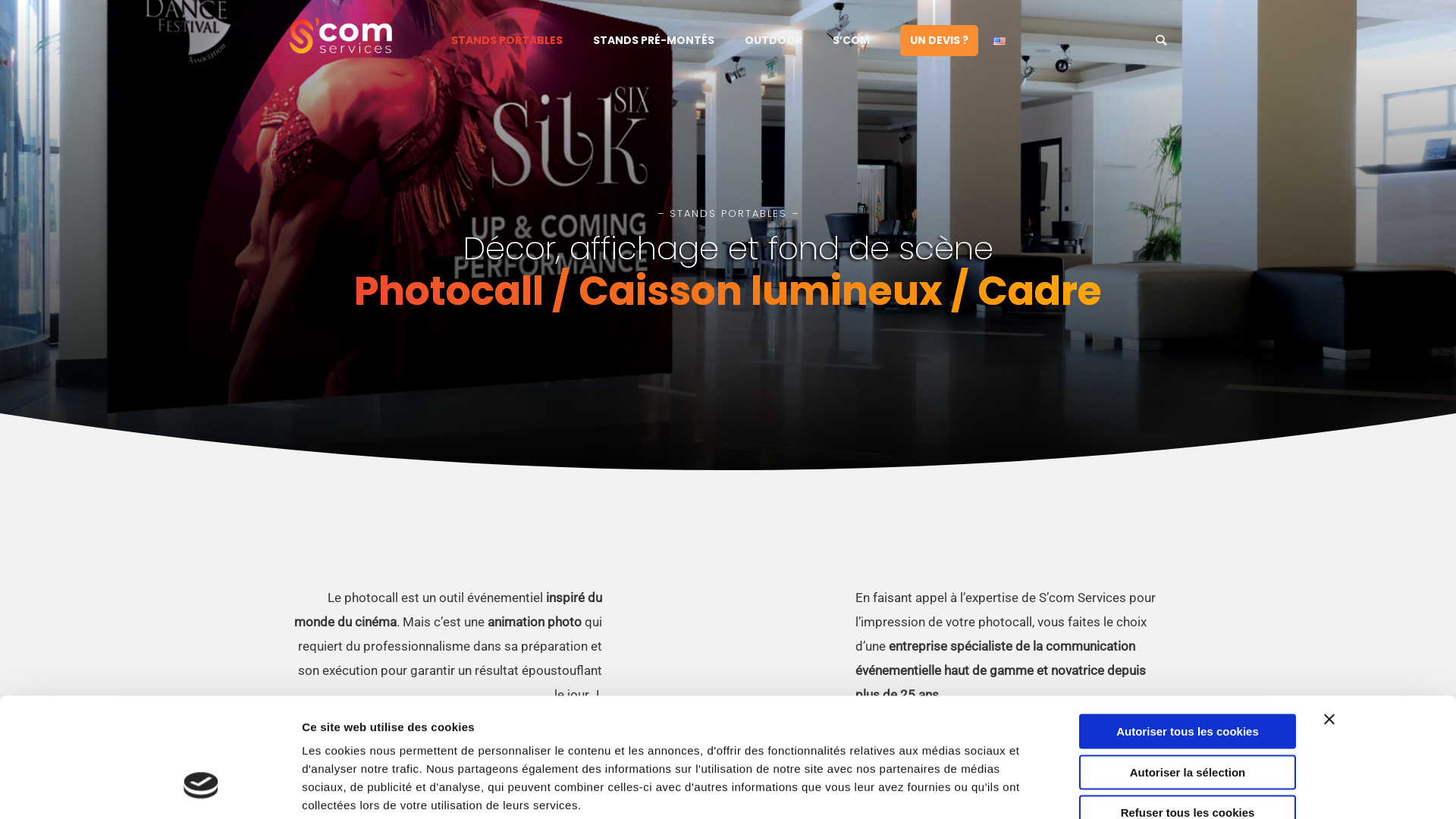 Capture d'écran de LE STAND PHOTOCALL:
C’est un outil marketing portable et mobile simple d’utilisation avec un impact publicitaire irréprochable. Idéal po