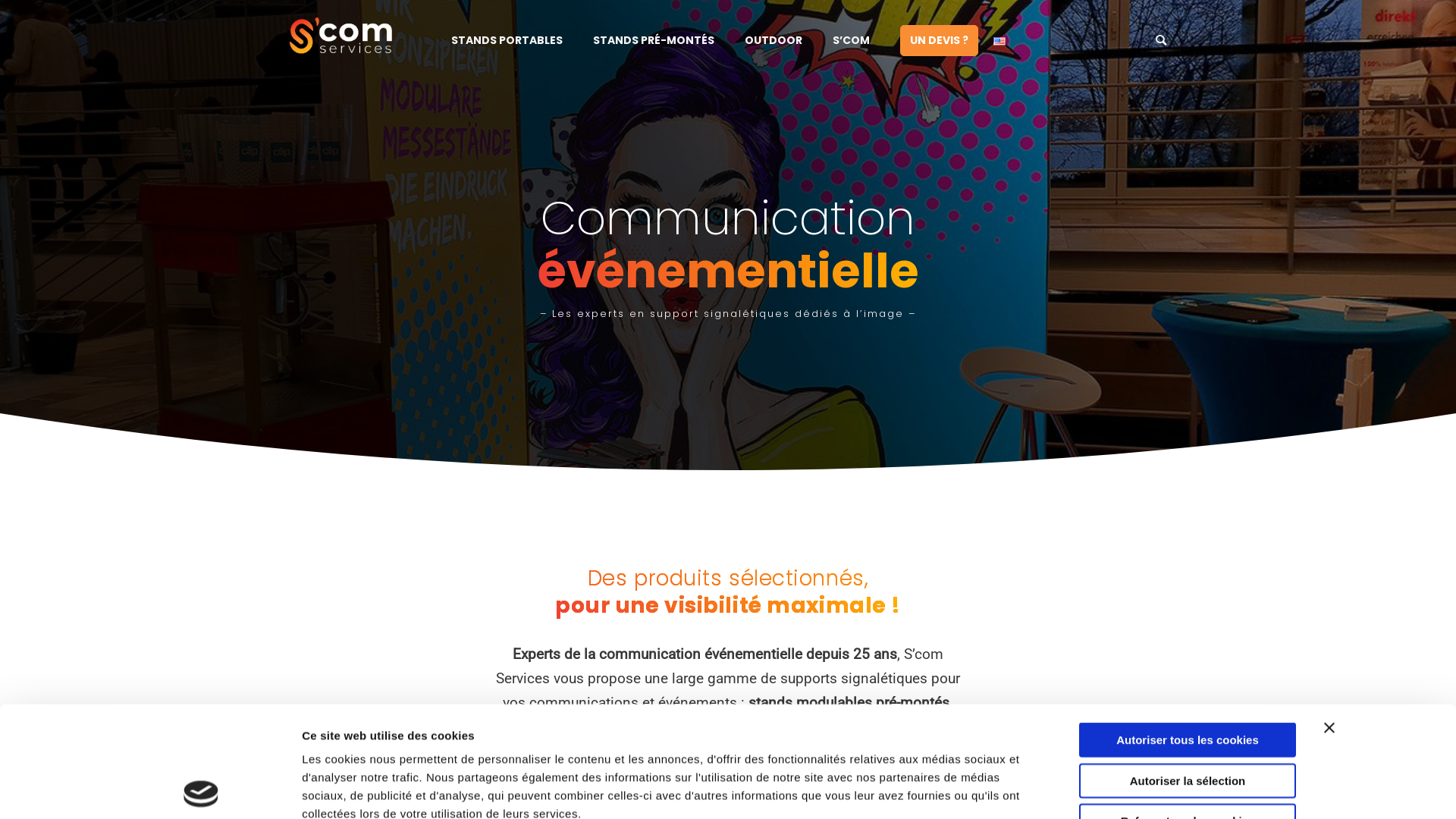 Capture d'écran de Communication événementielle
– Les experts en support signalétiques dédiés à l’image –
