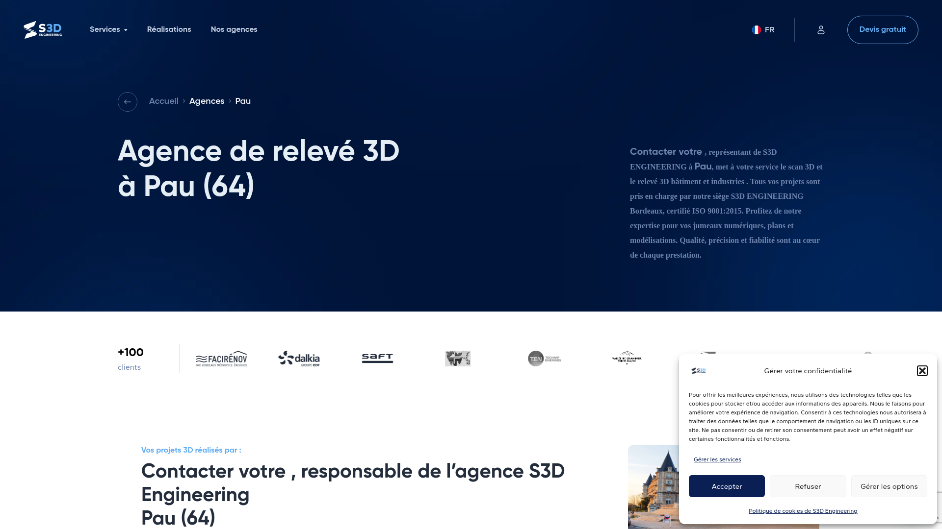 Capture d'écran de Agence de Scan 3D Pau