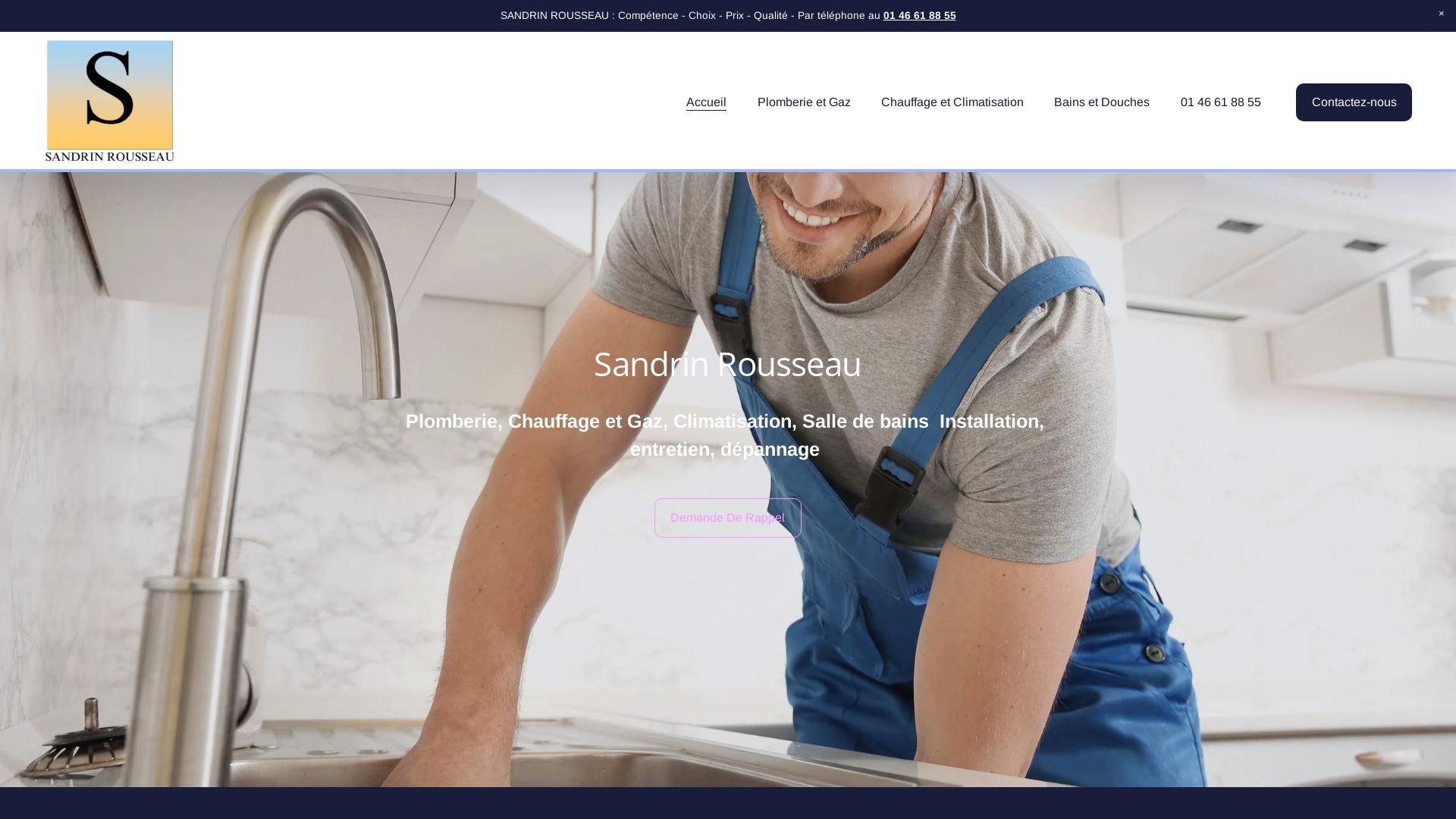 Capture d'écran de ENTREPRISE SANDRIN ROUSSEAU Dépannage & urgence plomberie 7j/7 Bourg la Reine et communes limitrophes