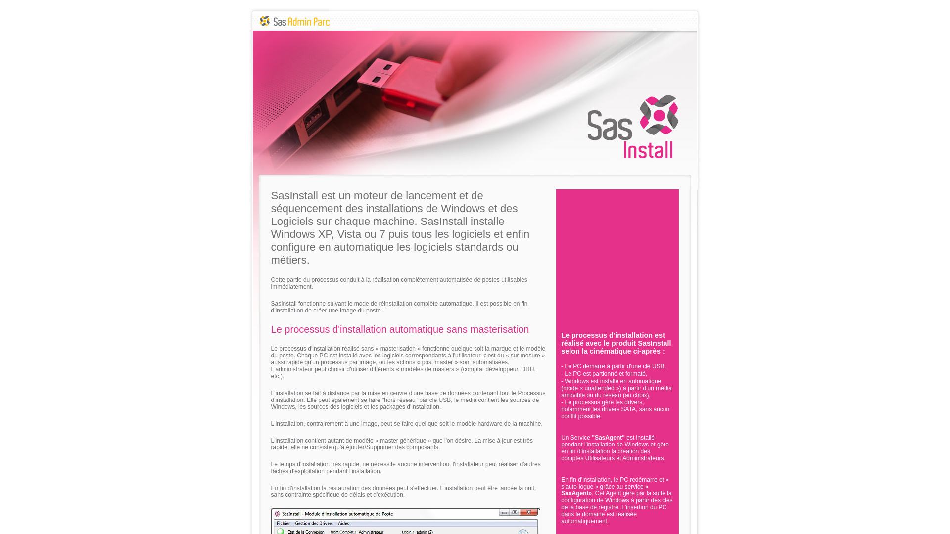 Capture d'écran de SasInstall