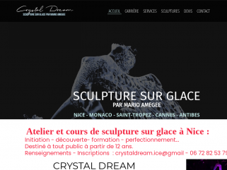 Sculpture sur glace, crystaldream mario AMEGEE