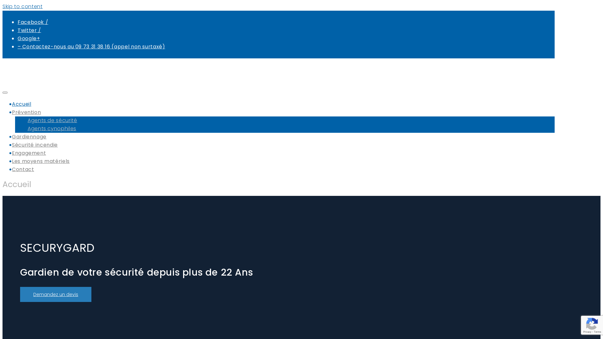 Capture d'écran de L'entreprise SecuryGard est certifiée Qualisécurité par l'AFNOR pour la sécurité privée, la surveillance, le gardiennage, la sécurité incendie sur toutes la région Auvergne-Rhône-Alpes.