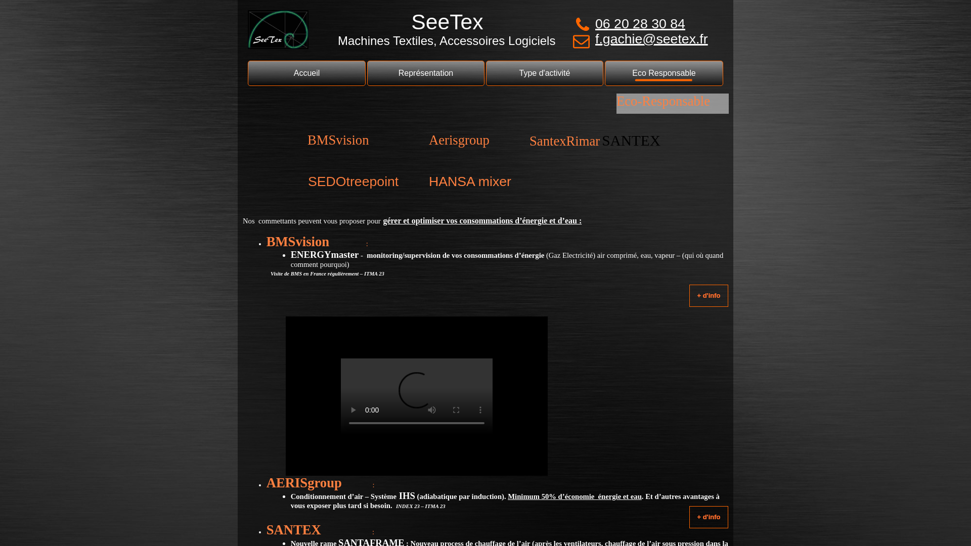 Capture d'écran de Economie d'énergie et d'eau industrie textile