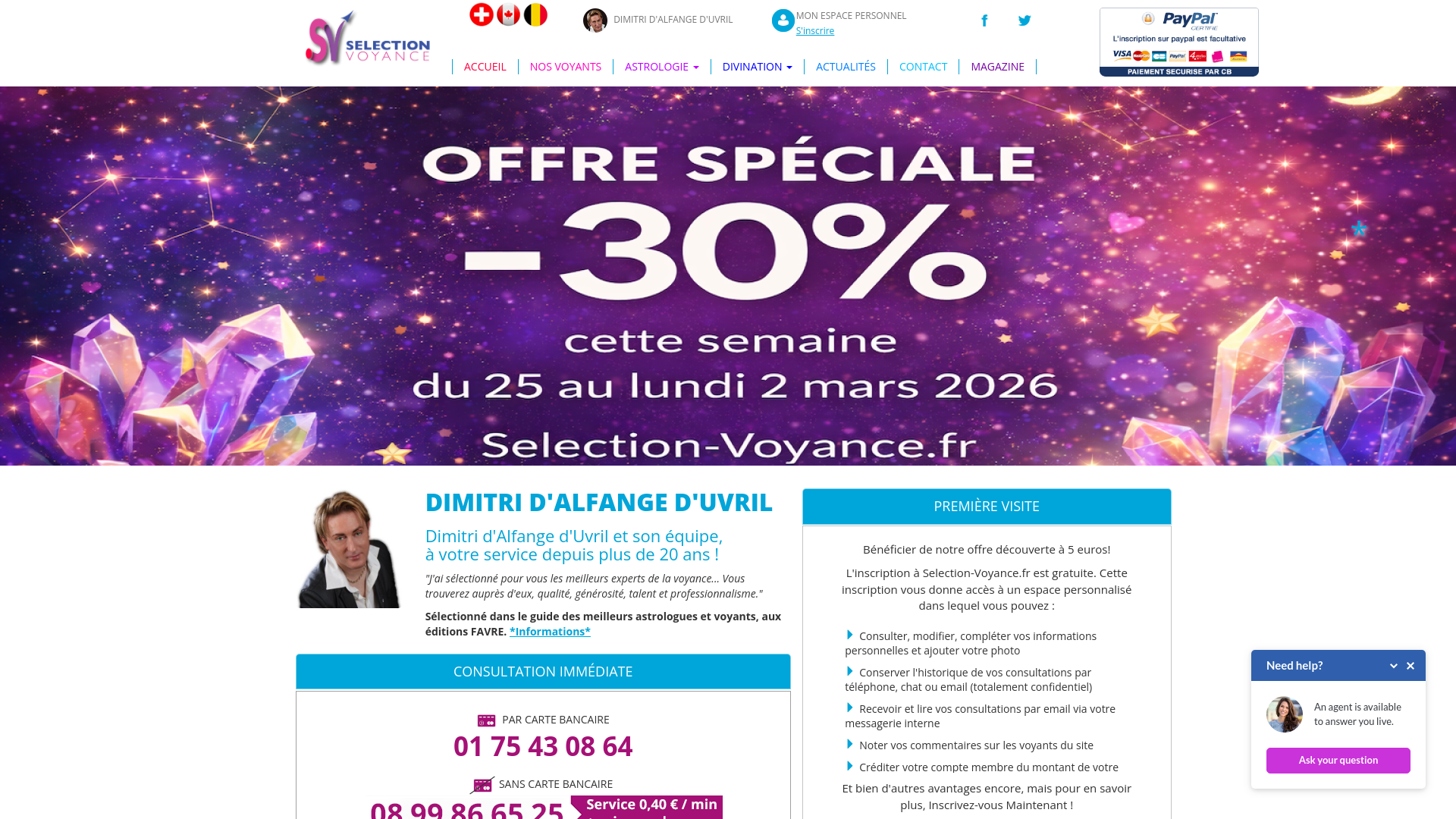 Voyance par téléphone, voyance par Tchat, voyance par email