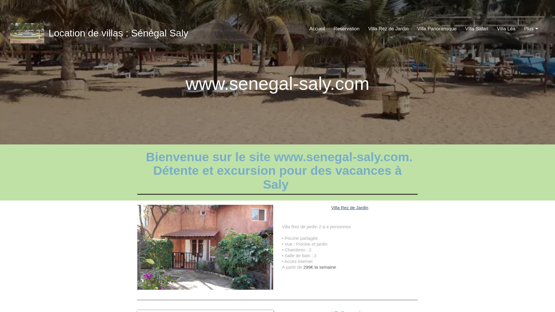 Capture d'écran de Location de villas: sénégal saly