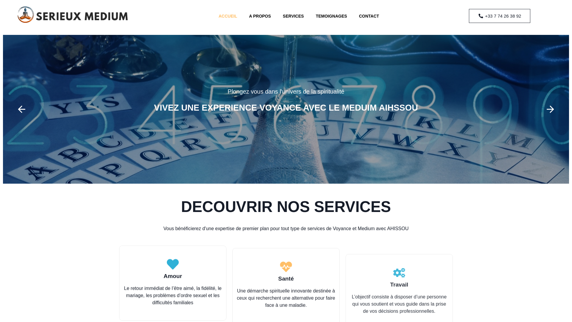 Capture d'écran de PUISSANT MEDIUM VOYANT SERIEUX BIGNON