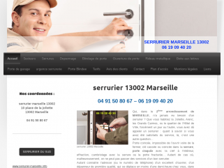 Serrurerie et serrurier 13002 ou 2eme Marseille