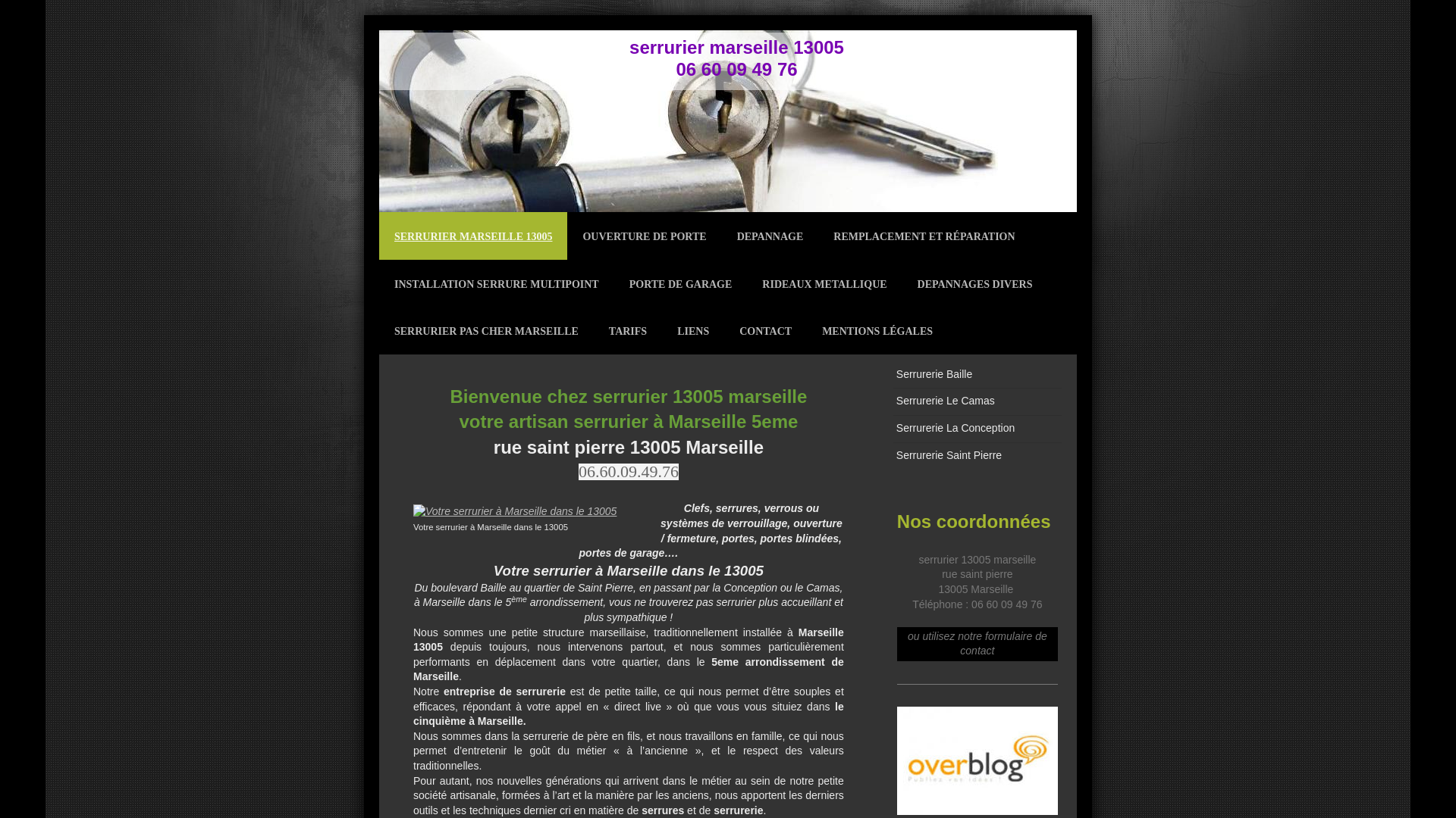 Capture d'écran de Serrurerie et serrurier a Marseille 13005
