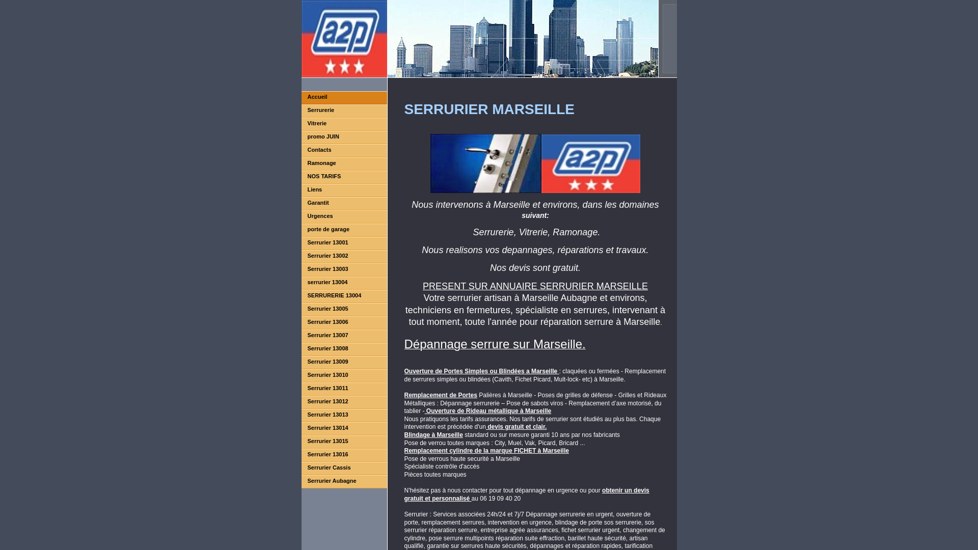 Capture d'écran de Serrurier Marseille