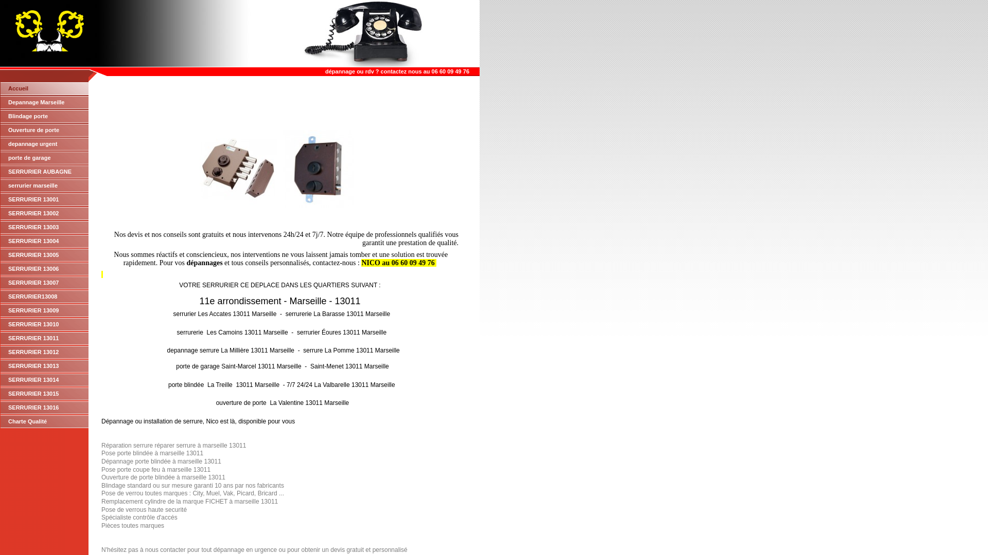 Capture d'écran de Serrurier Marseille