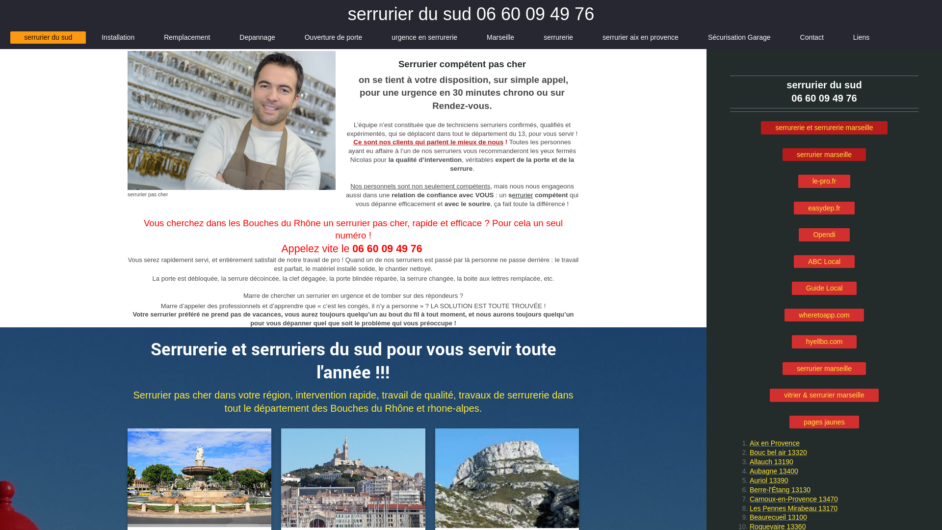 Capture d'écran de Serrurerie et serrurier a Marseille