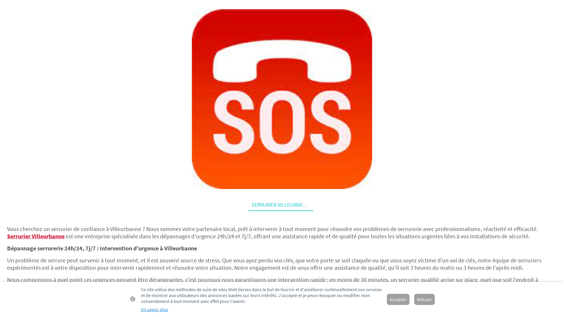 Capture d'écran de Serrurier Villeurbanne - Urgence Serrurerie 24h & Dépannage 