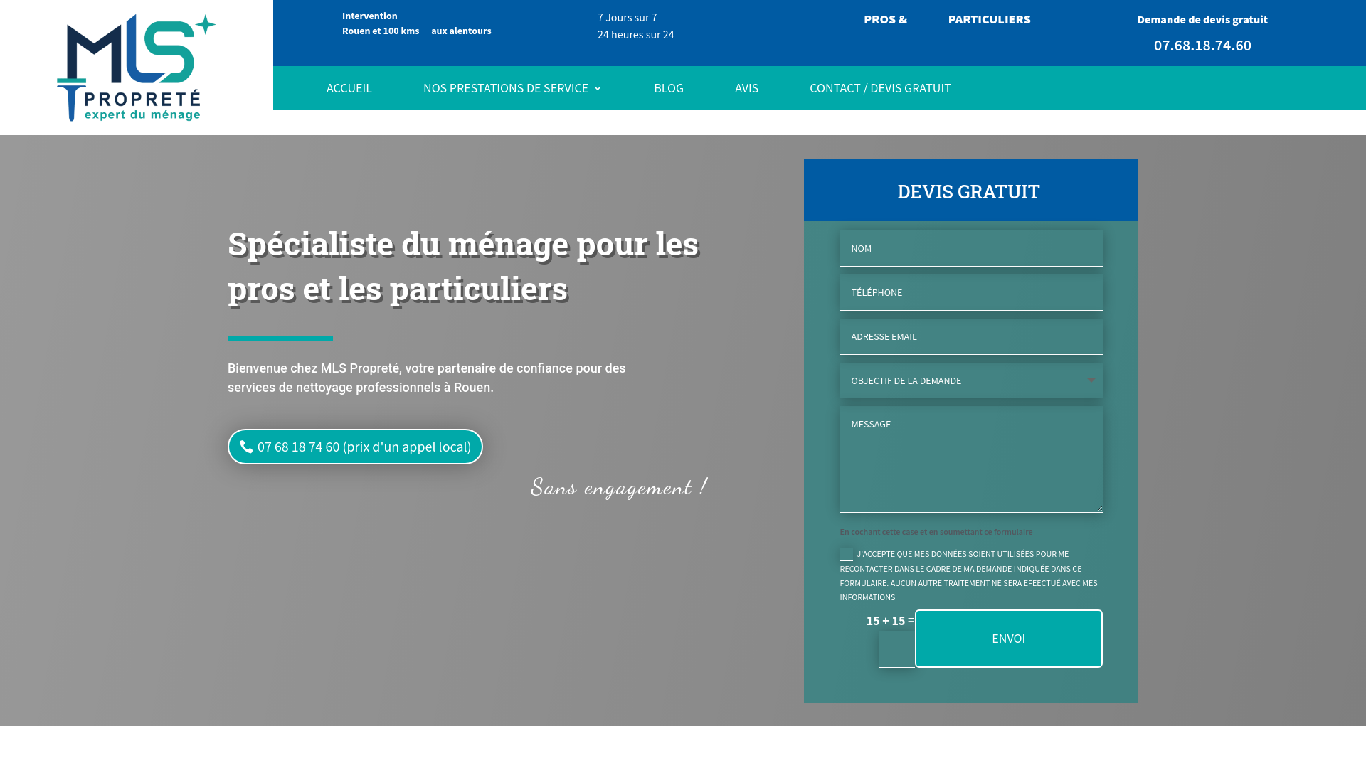 Capture d'écran de MlS Propreté