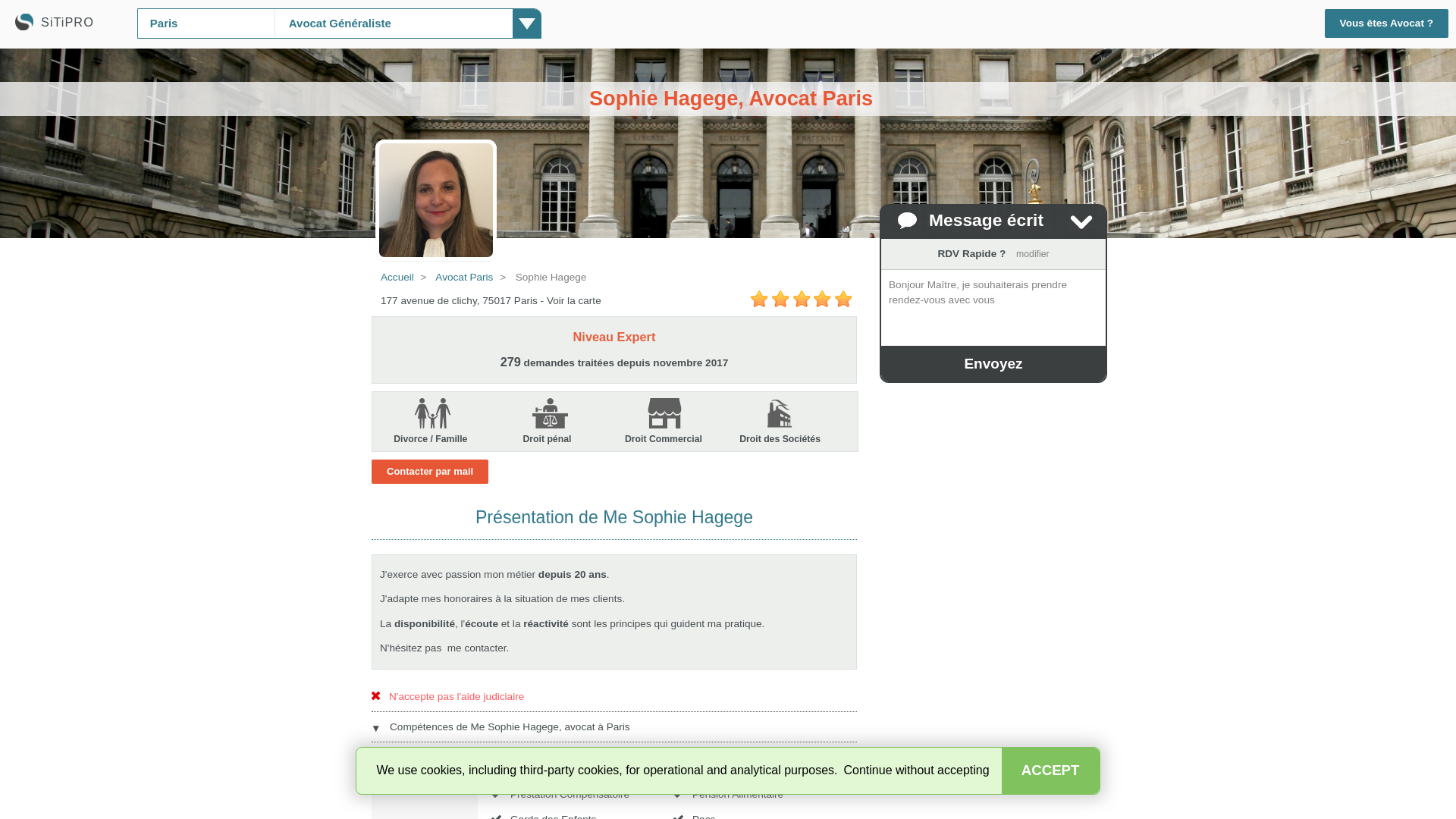 Capture d'écran de Cabinet SH AVOCAT : 2000 clients - 20 ans d'exercice, rapide et disponible prix compétitifs 06 20 41 47 18
