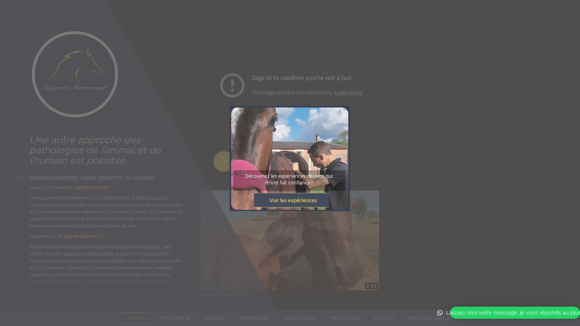 Capture d'écran de Soigner Autrement, une autre approche des pathologies de l'homme et de l'animal