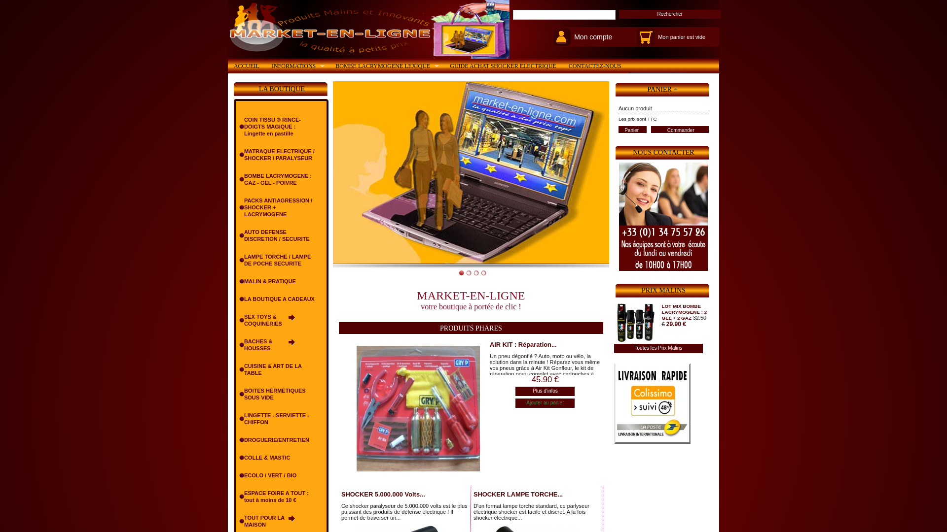 Capture d'écran de Solderie en ligne, la boutique de produits malins et innovants market-en-ligne