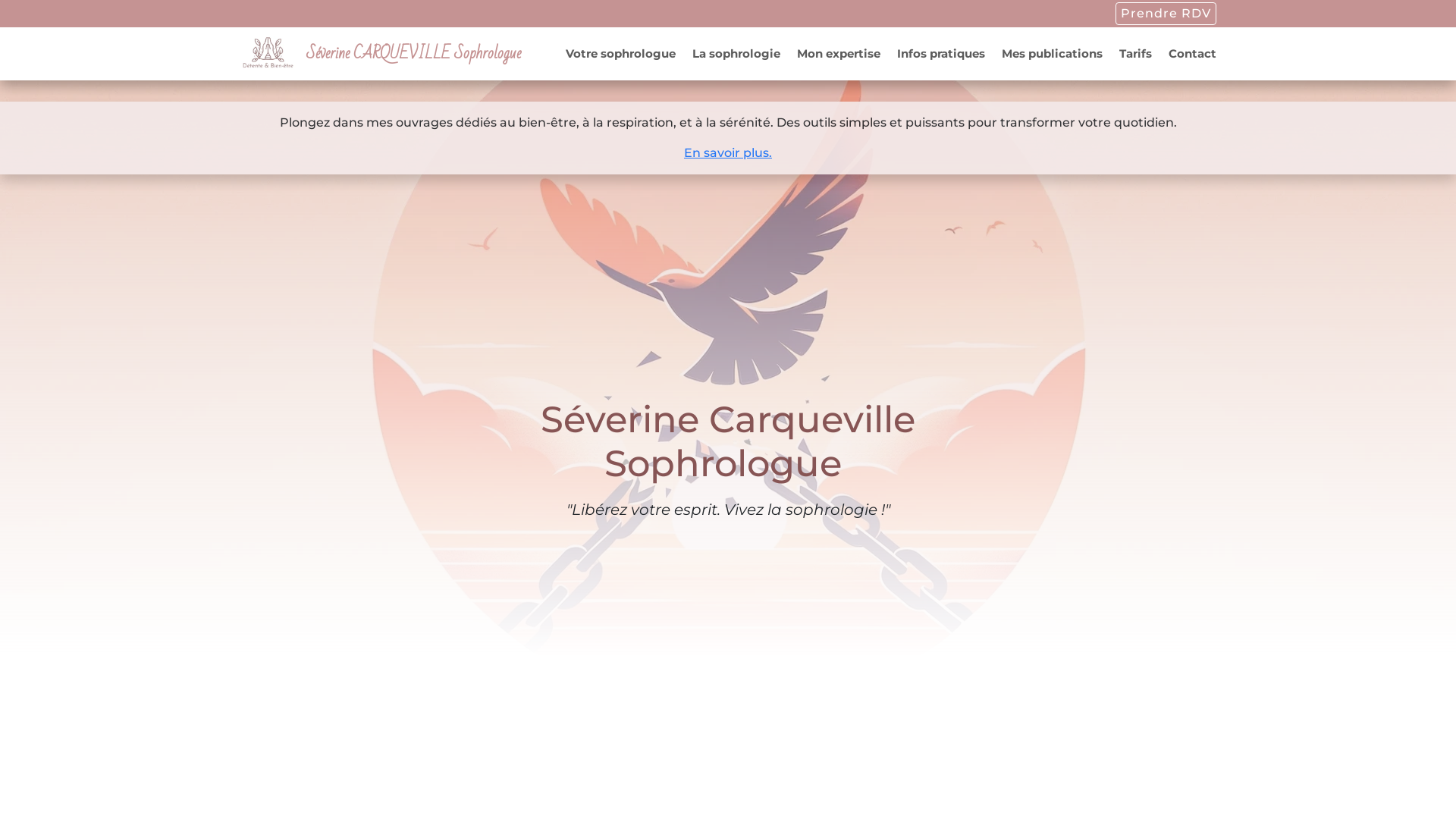Capture d'écran de Séverine CARQUEVILLE, Sophrologue-Relaxologue Certifiée sur Varces,  Grenoble et ses alentours.

