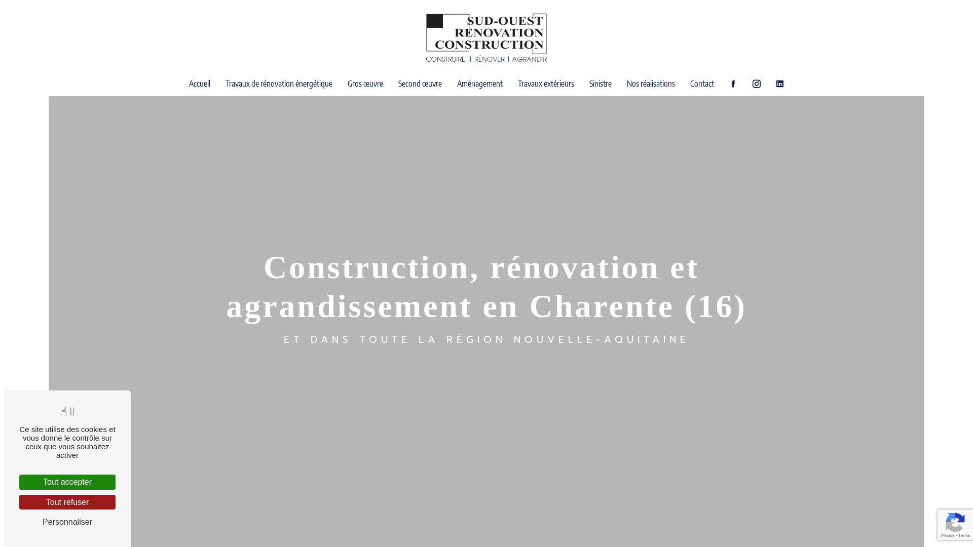 Capture d'écran de Sud ouest renovation construction en charente