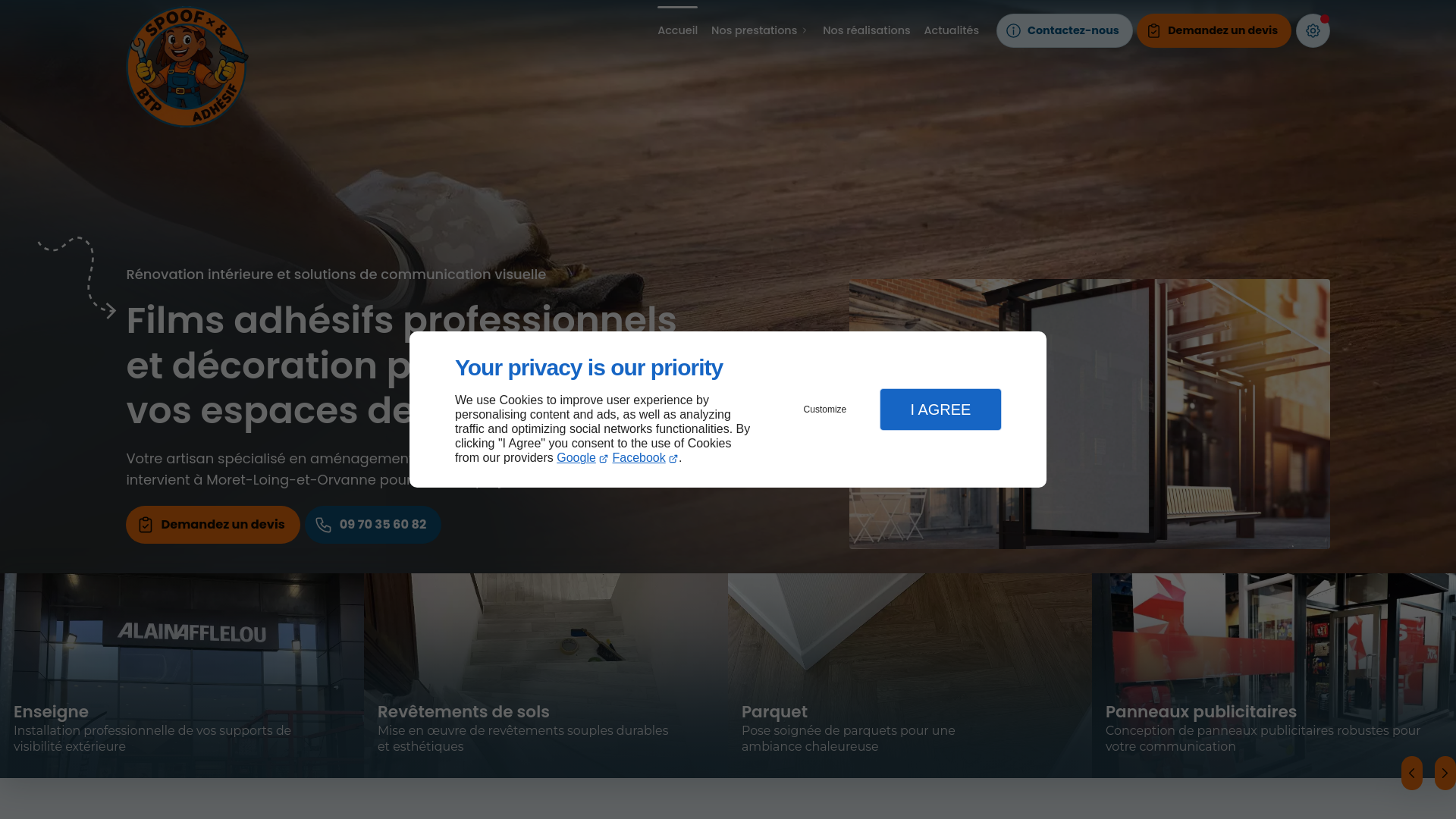 Spoof BTP & Adhésif est une entreprise artisanale basée à Saint-Mammes