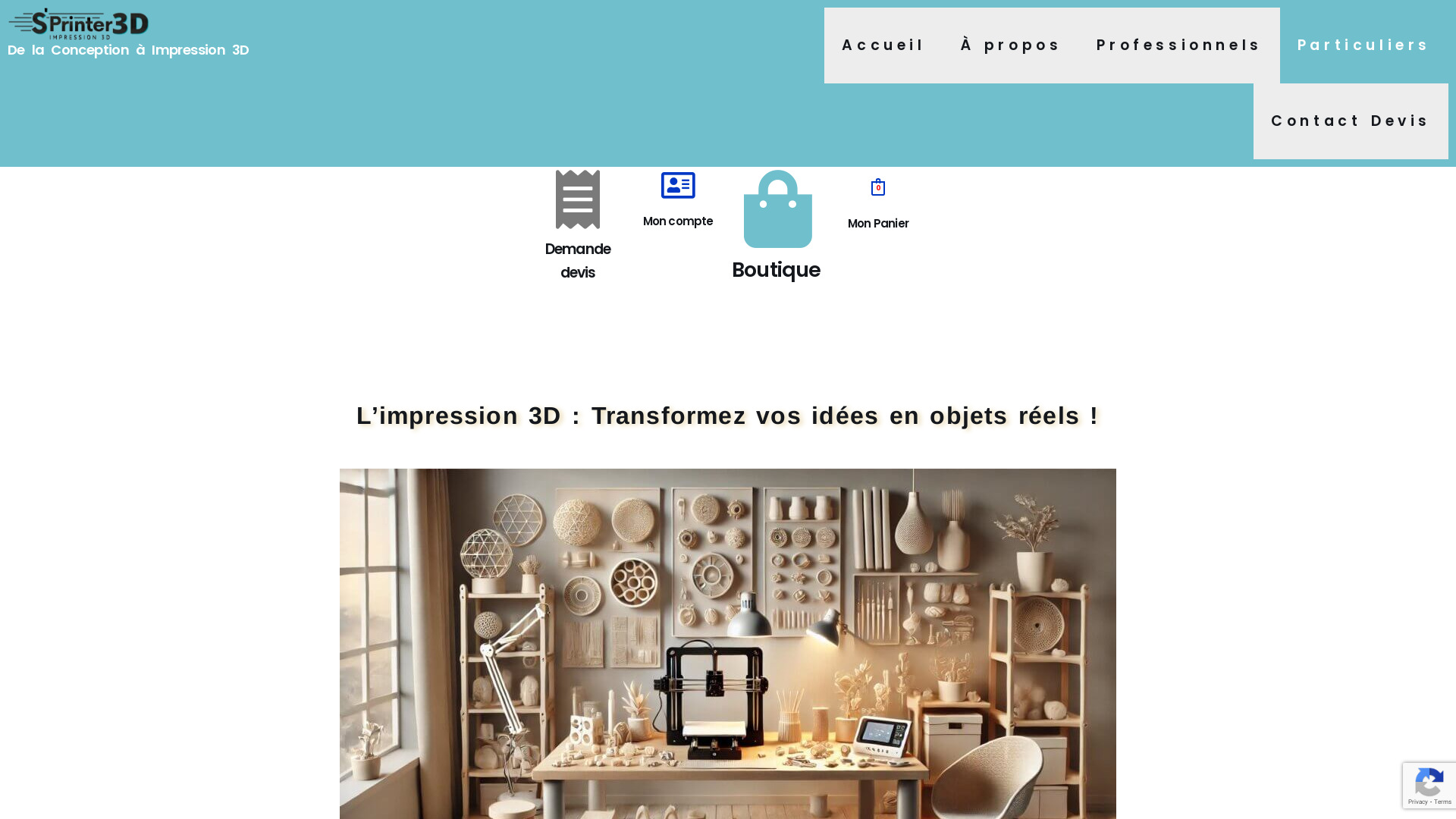 Capture d'écran de Impression 3D particuliers