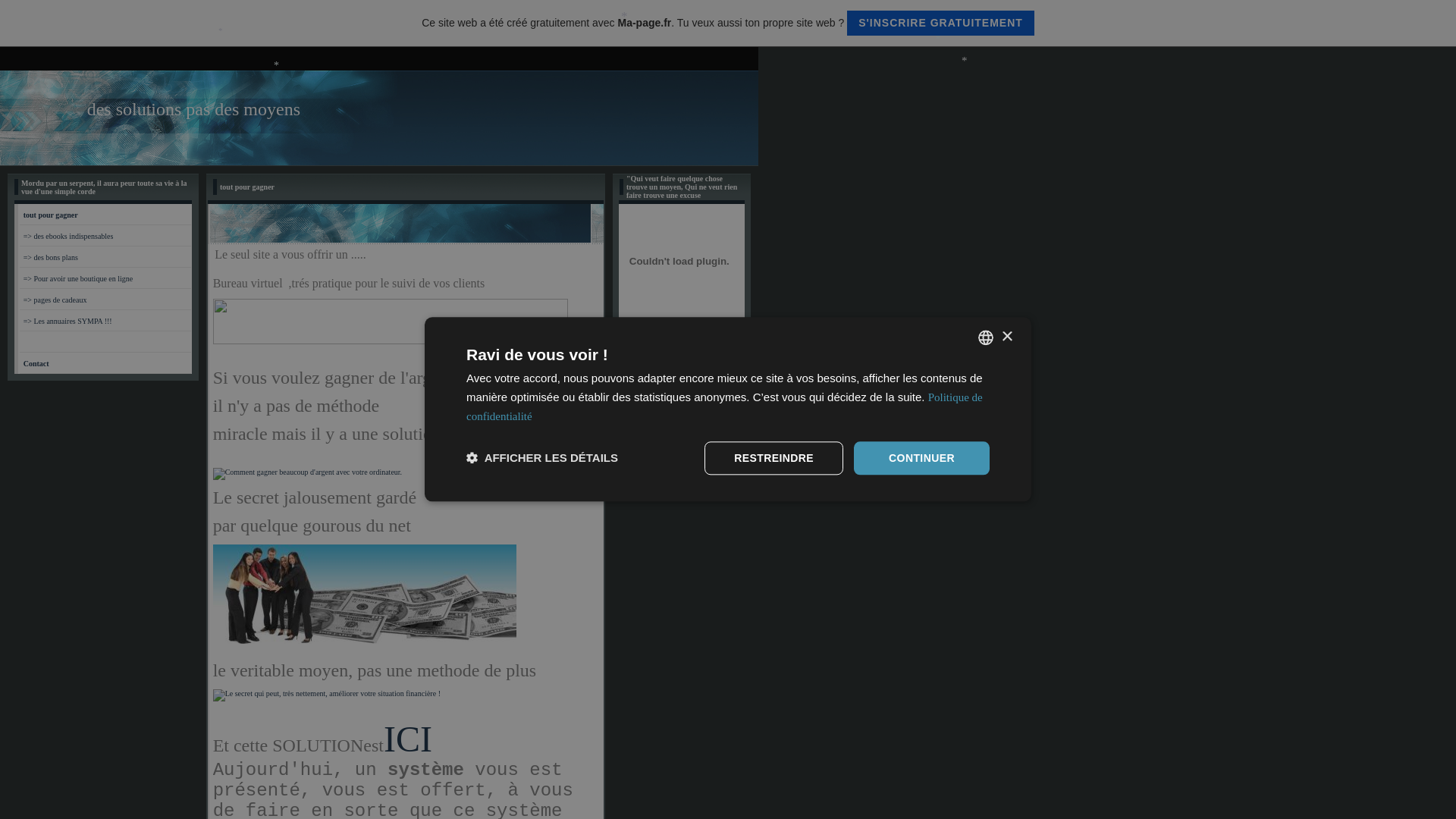 Capture d'écran de Des solutions pas des moyens