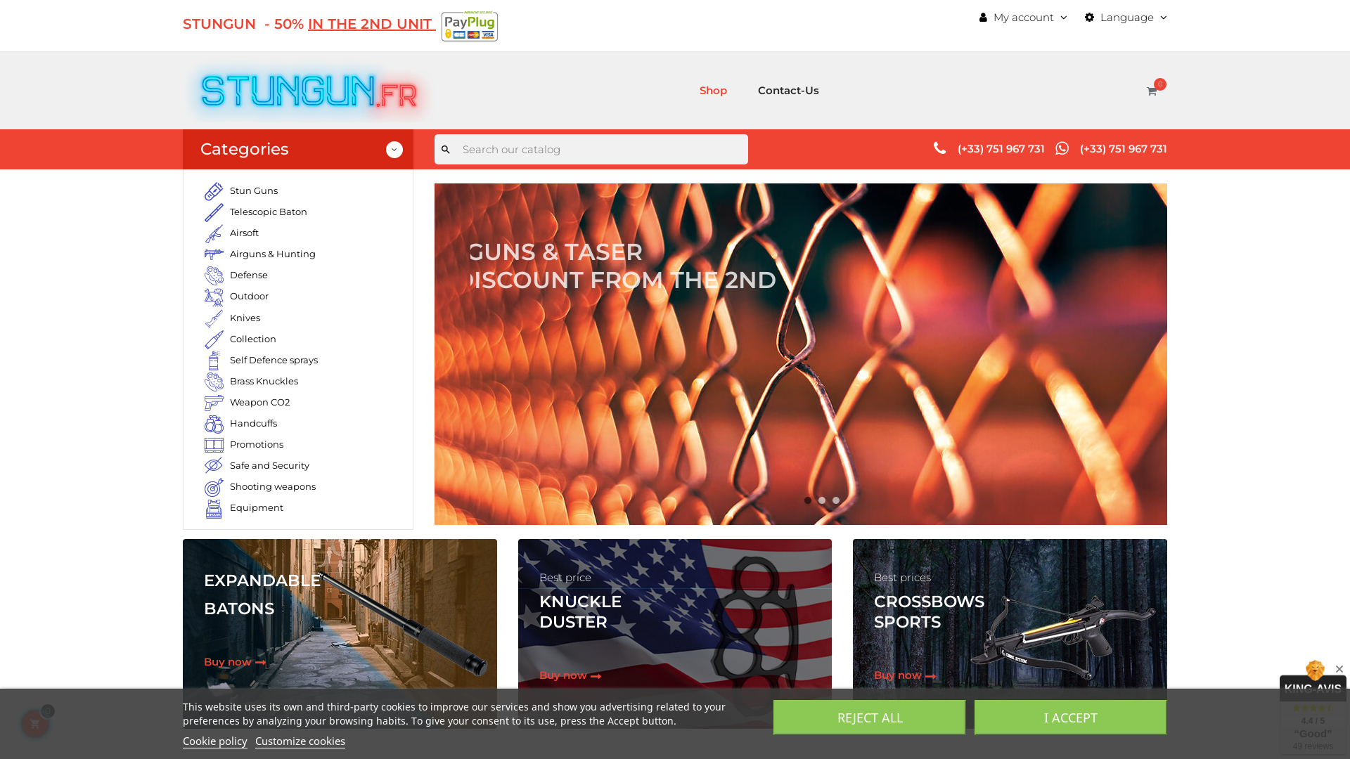 Capture d'écran de Shocker electriques , defenses electriques , armes de defense, poings electriques 