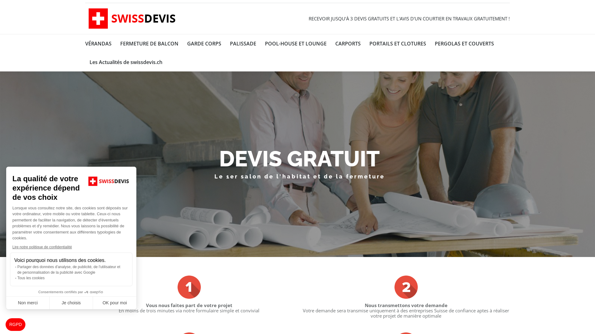 Capture d'écran de Véranda, store, garde-corps, abri priscine