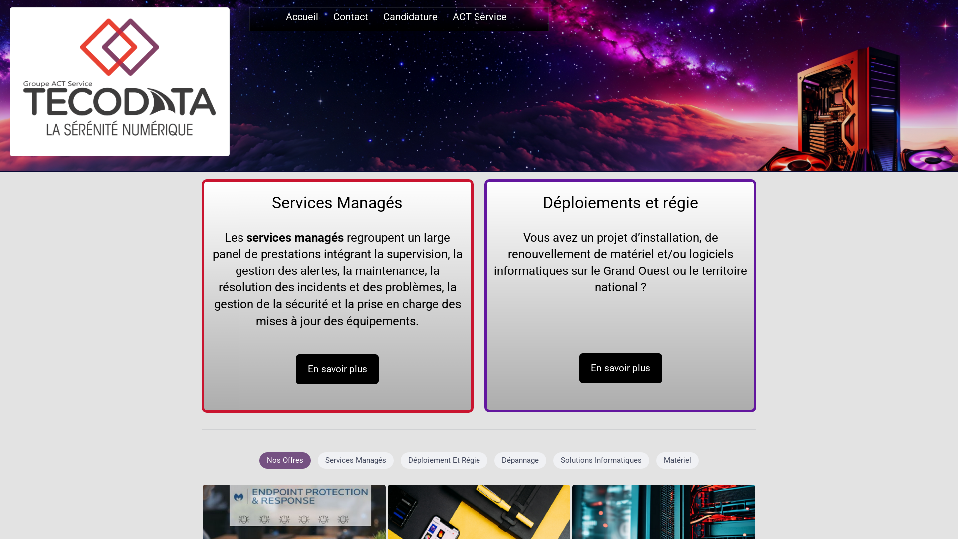 Capture d'écran de Tecodata