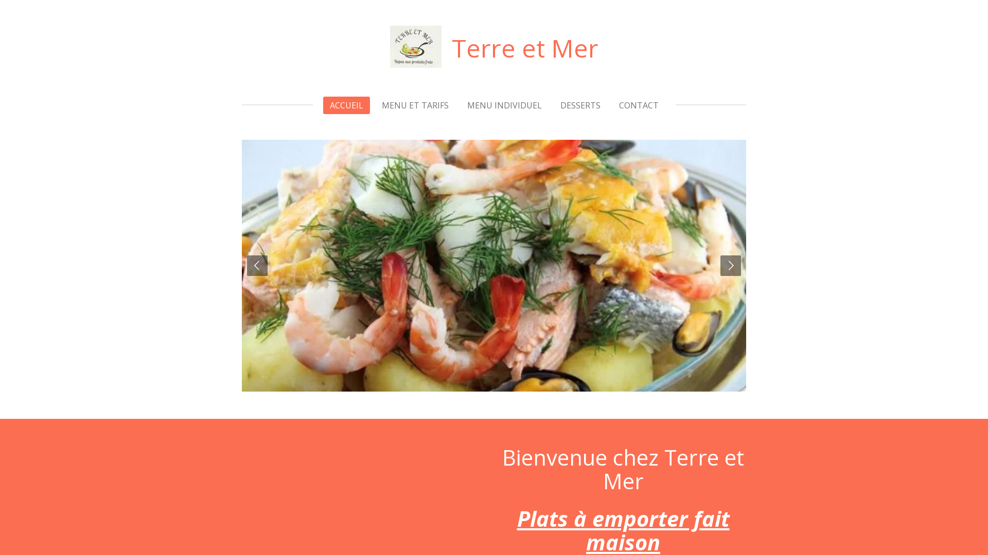 Capture d'écran de Terre et mer  - Plats à emporter fait maison