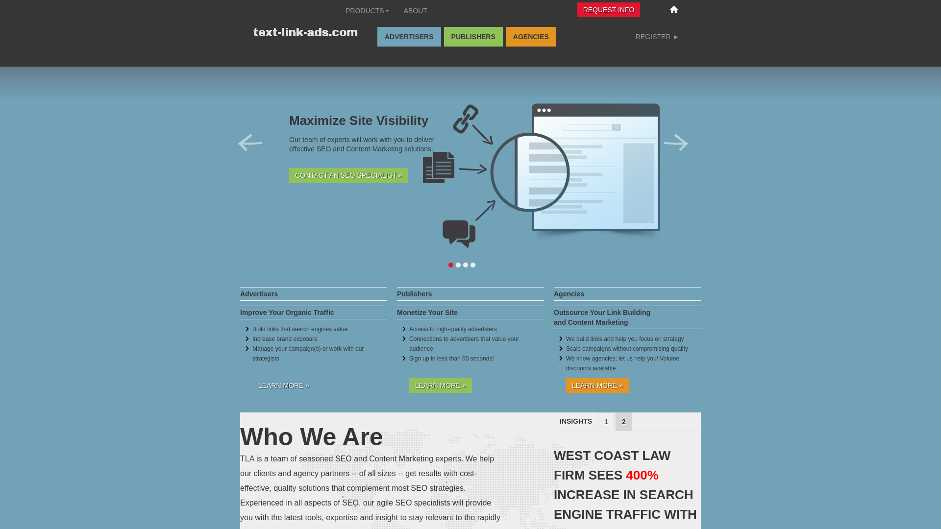 Capture d'écran de Text Link Ads