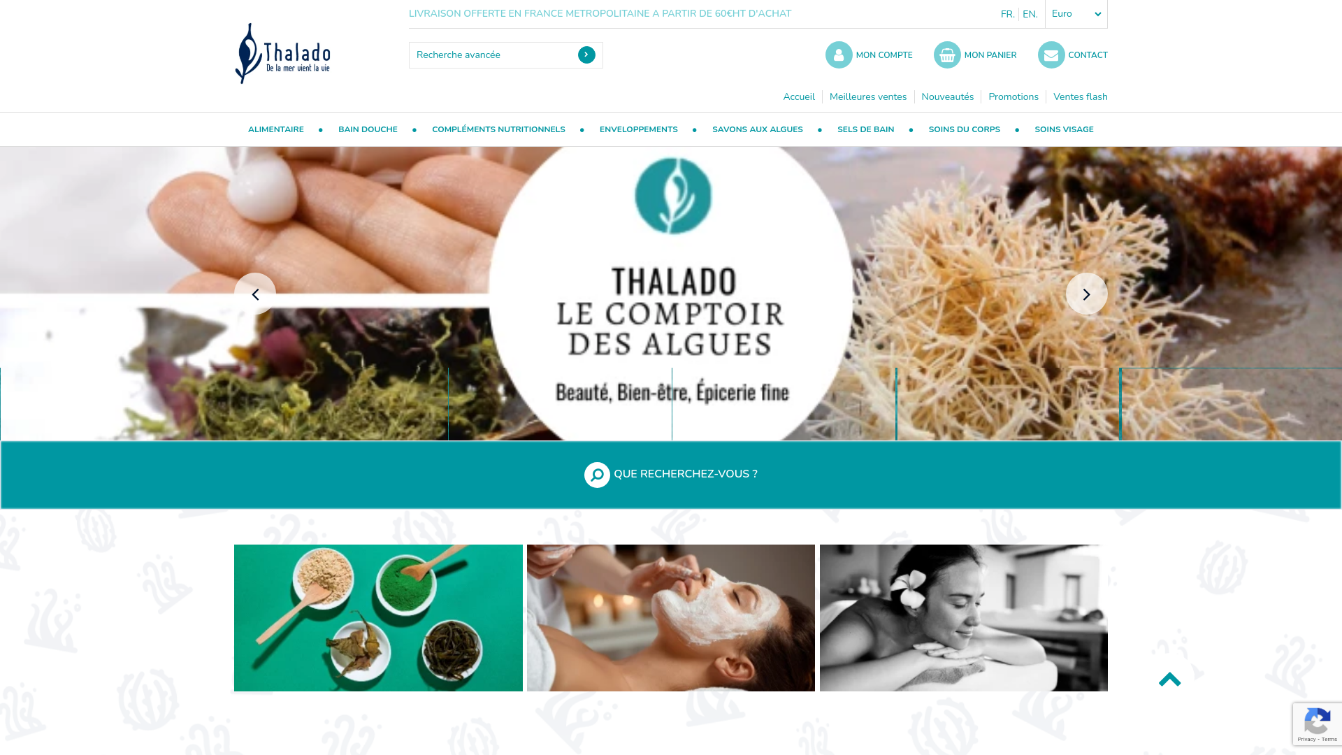 Capture d'écran de Thalado Le Comptoir des Algues