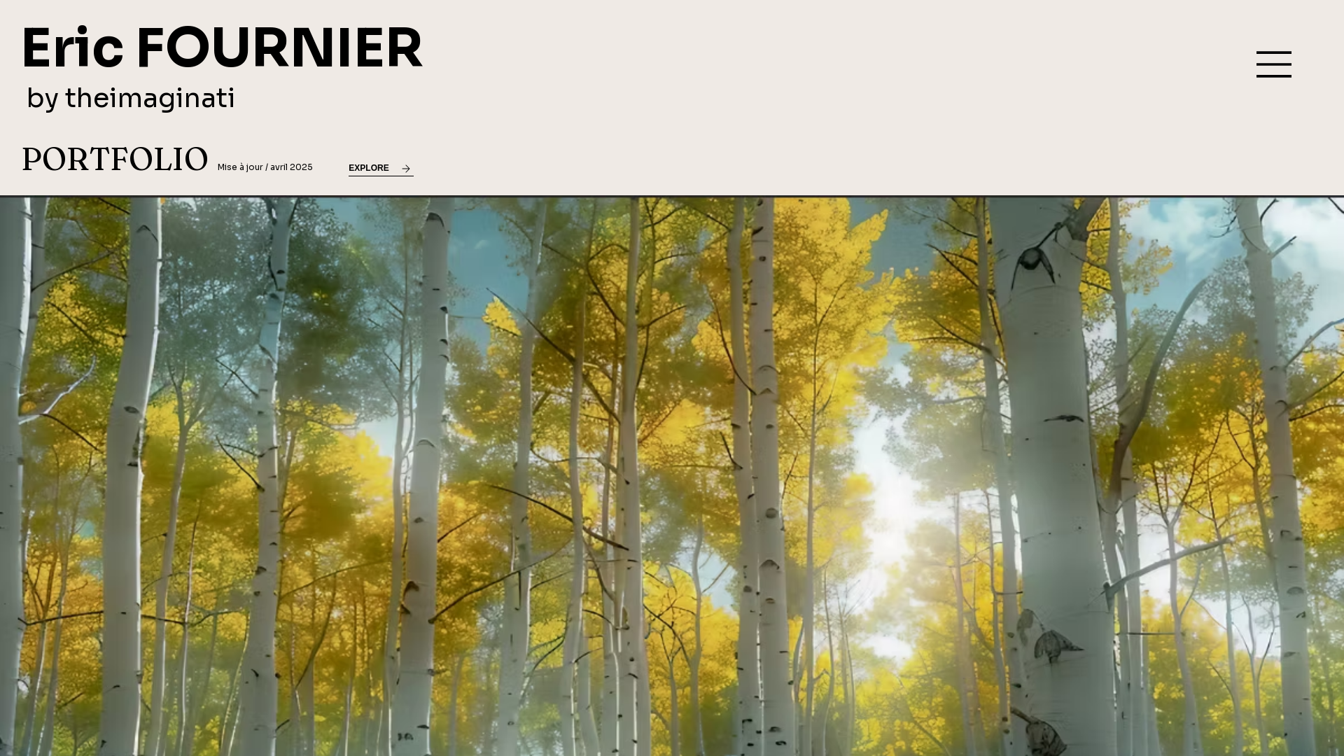 Capture d'écran de Galerie en ligne de photographie grand format