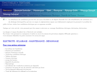 TIMOTHELEC ® est une entreprise d'électricité qualifiée pour grande, moyenne et petite installations
Courant Fort et Courant Faible - Installations et Maintenance Electrique - Paris-île d